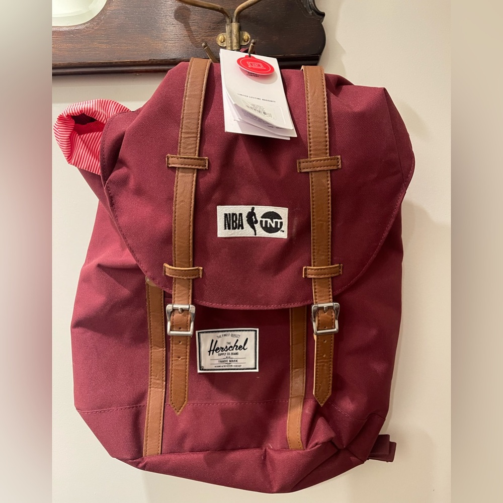 Herschel Supply Company “Retreat” Burgundy and Tan Backpack